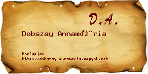 Dobszay Annamária névjegykártya